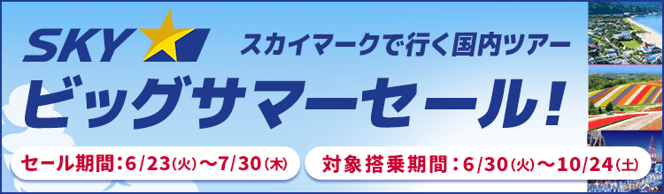 【エアトリ国内ツアー】スカイマークで行く国内ツアー