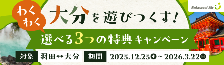 【エアトリ】ソラシドエア大分キャンペーン