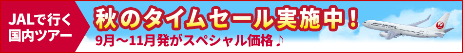 【エアトリ国内ツアー】JALで行く国内ツアー！秋のタイムセール