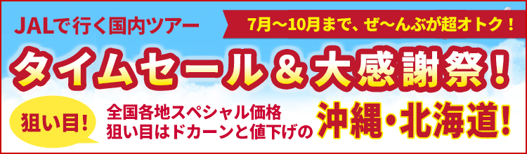 【エアトリ国内ツアー】JALタイムセール